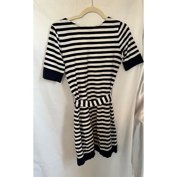Banana Republic dress women’s size XXS Navy blue White Striped Short Sleeve - Picture 3 of 8